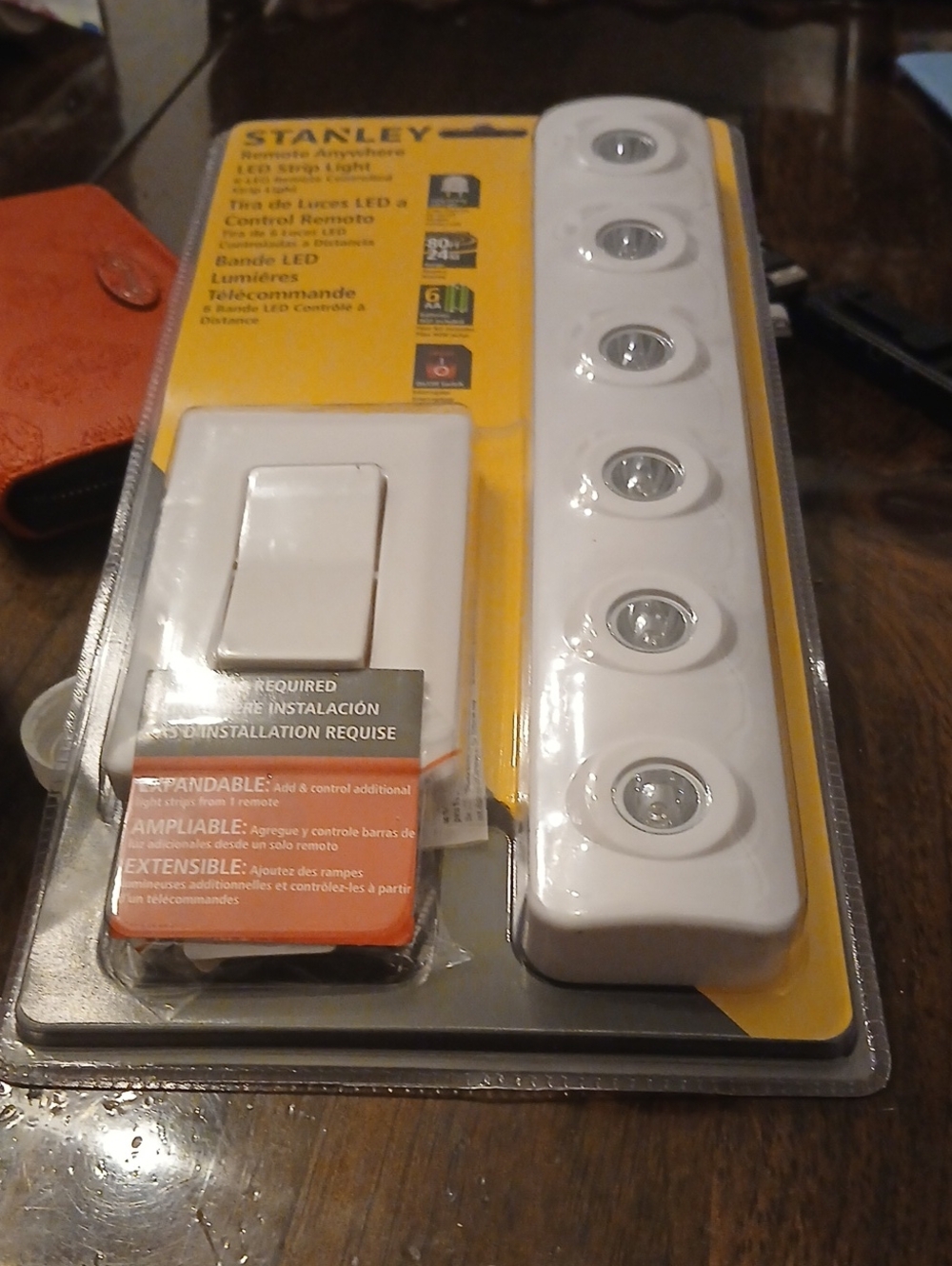 Stanley White LED Push-Button Light Bar with Remote - 6-Module Pack